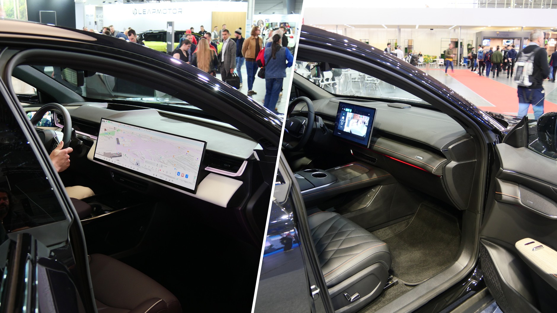 Mazda z 26-calowym ekranem, Changan Deepal S07 z ekranem o przekątnej 16,5 cala. 