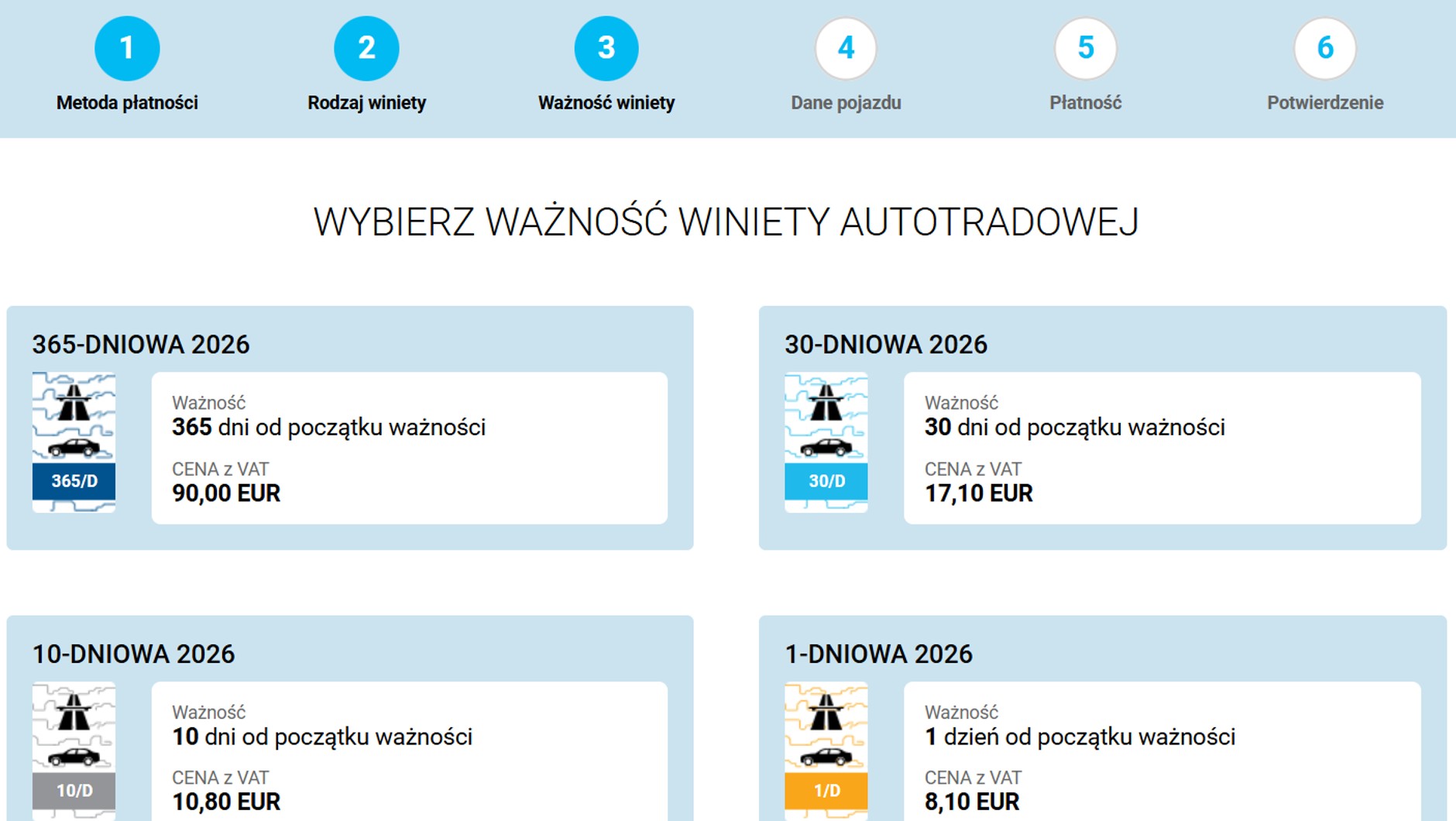 Zakup słowackiej winiety w sklepie internetowym