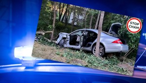 Kierowca Mercedesa staranował Audi. Spowodował szkody na ponad 85 tys. zł