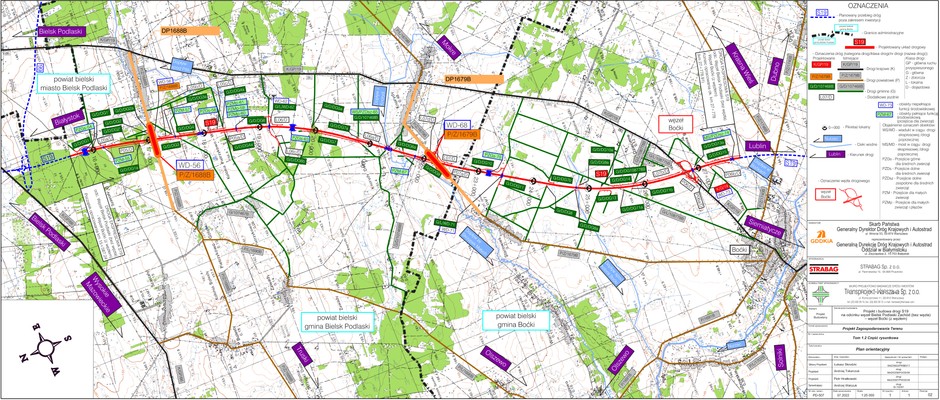 Plan orientacyjny odc. S19 Bielski — Boćki