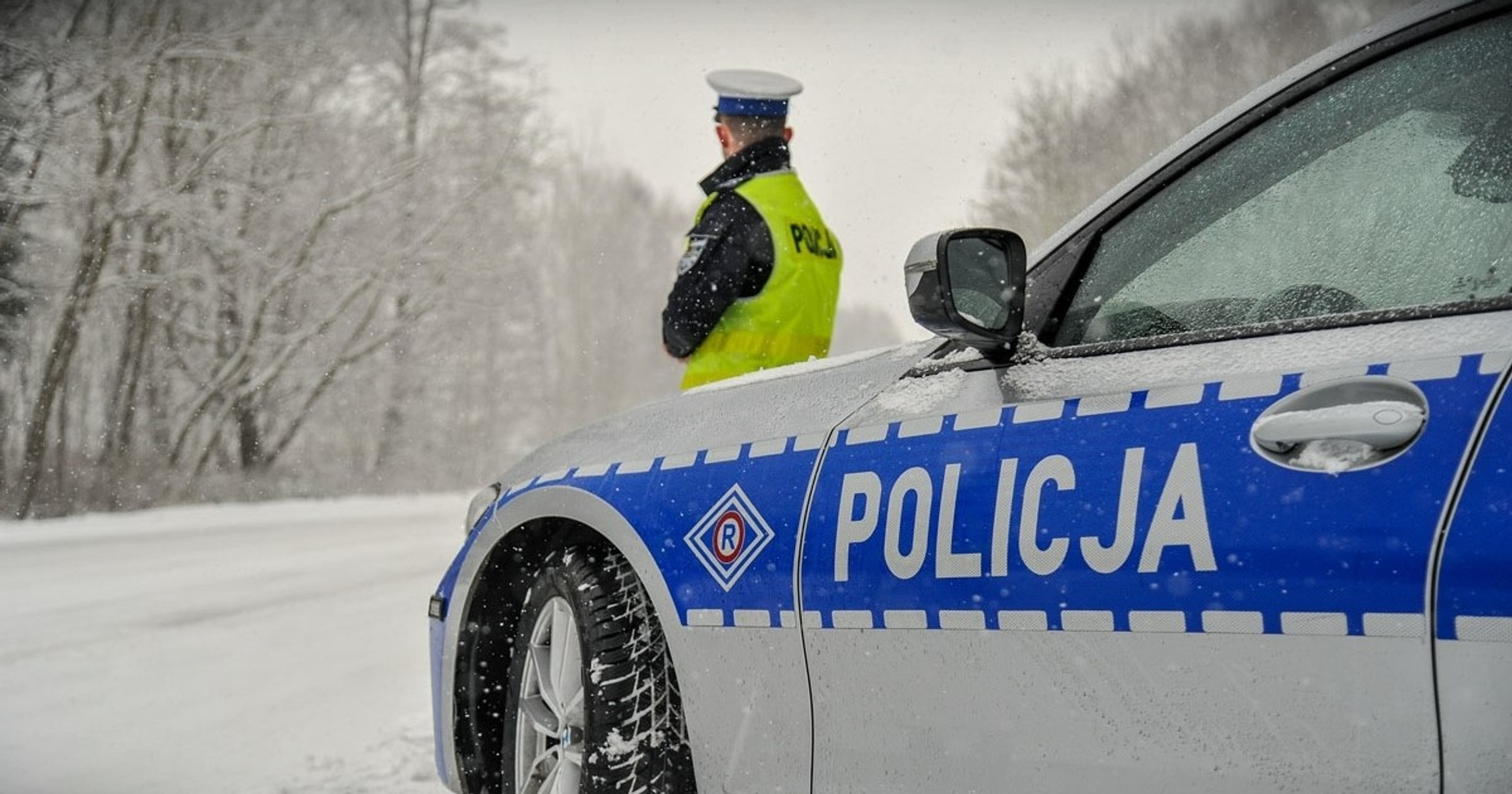 Policja - kontrola zimą zdjęcie poglądowe