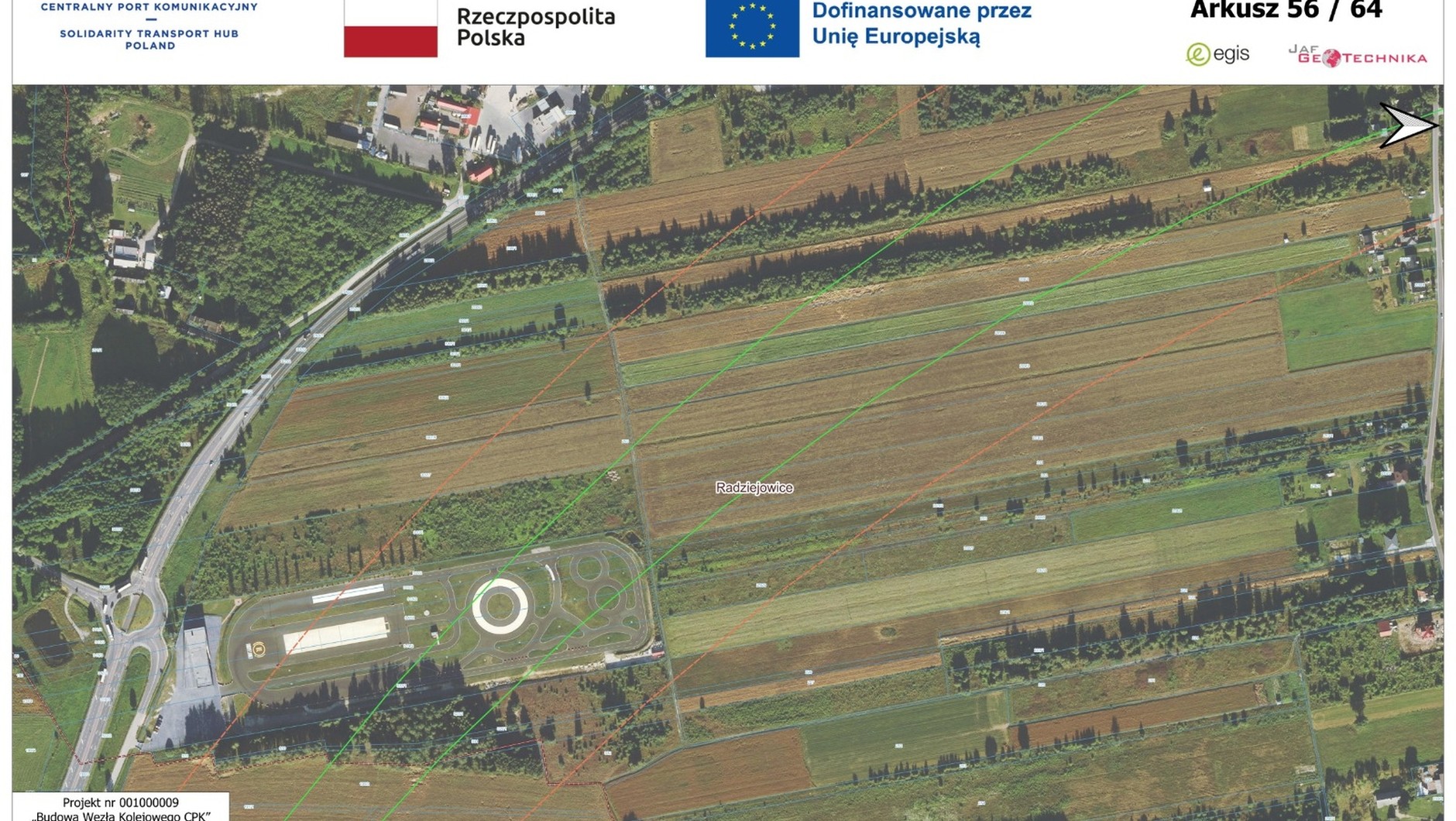 Przebieg planowanej linii kolejowej do CPK wyznaczono przez ośrodek doskonalenia techniki jazdy Driveland w gminie Radziejowice
