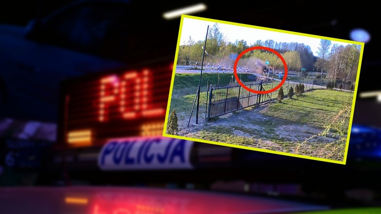 „Przeleciał” przez ścieżkę rowerową i dachował. Finał jazdy 61-latka z 2 promilami