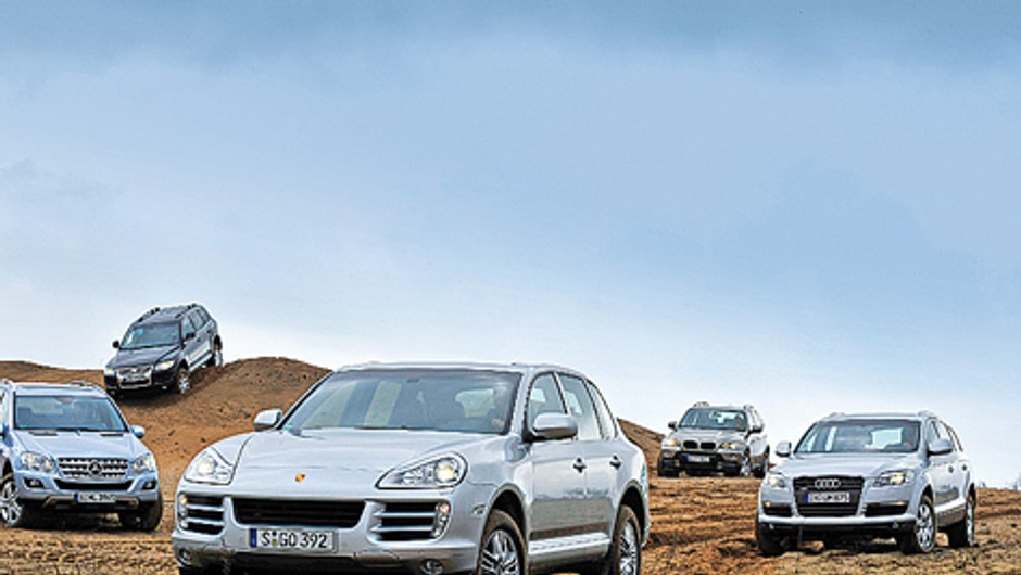 Luksusowe SUV-y z silnikami diesla: BMW X5 kontra Volkswagen Touareg, Porsche Cayenne, Mercedes ML i Audi Q7