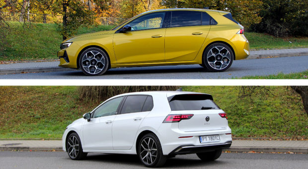 Opel Astra kontra Volkswagen Golf. Porównanie klasycznych kompaktów z różnymi hybrydami