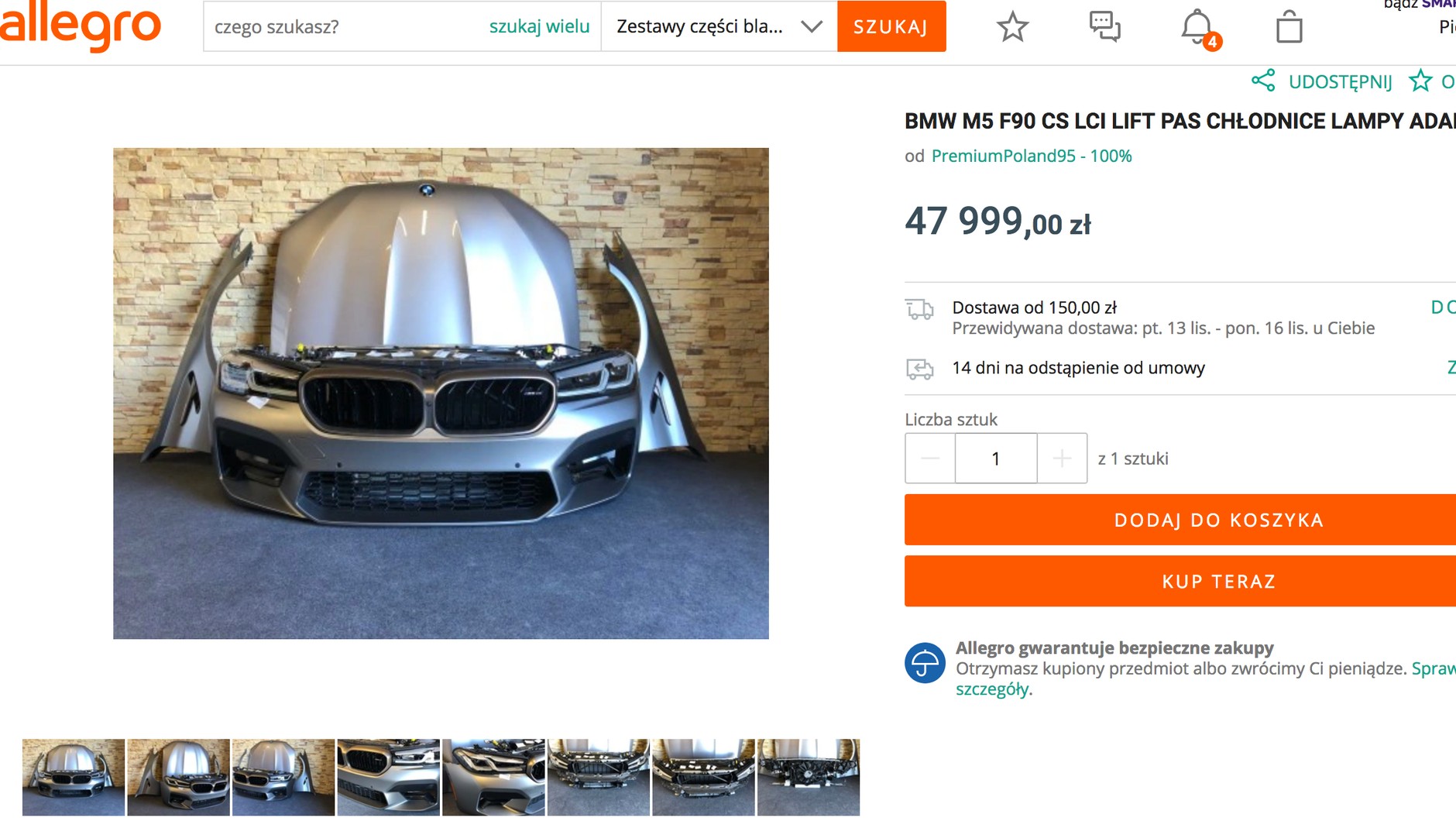 Części do BMW M5 CS