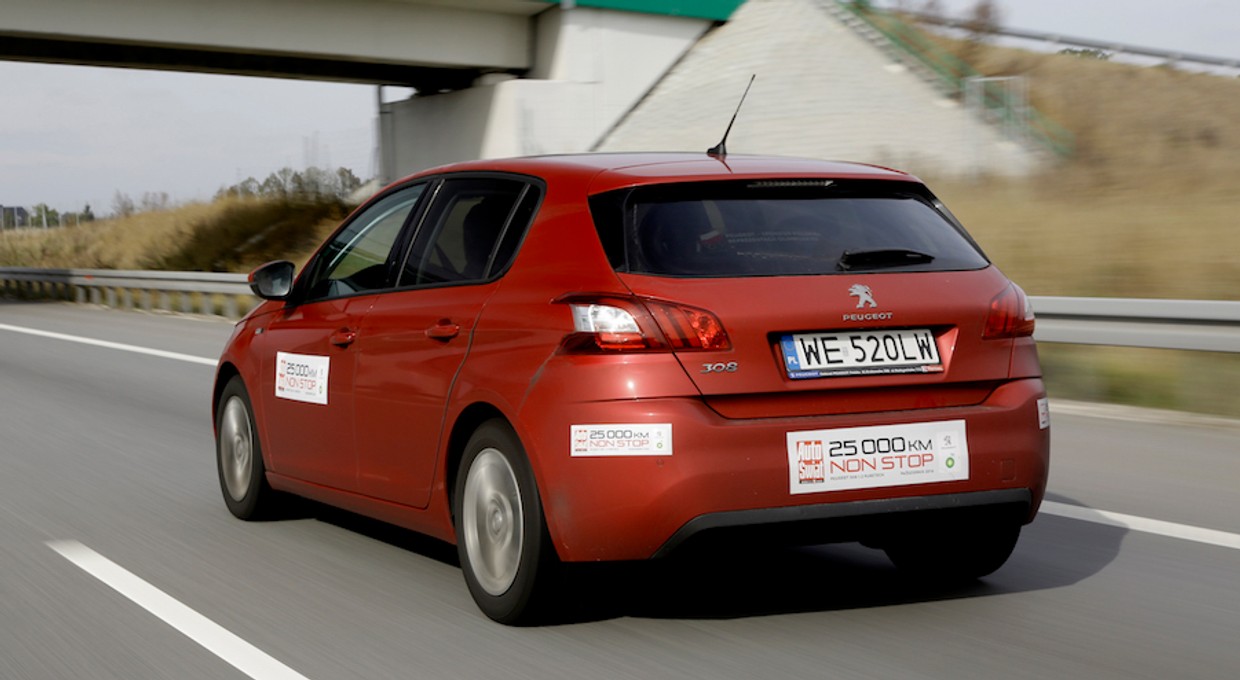 Peugeot 308: test 25 tys. km non stop