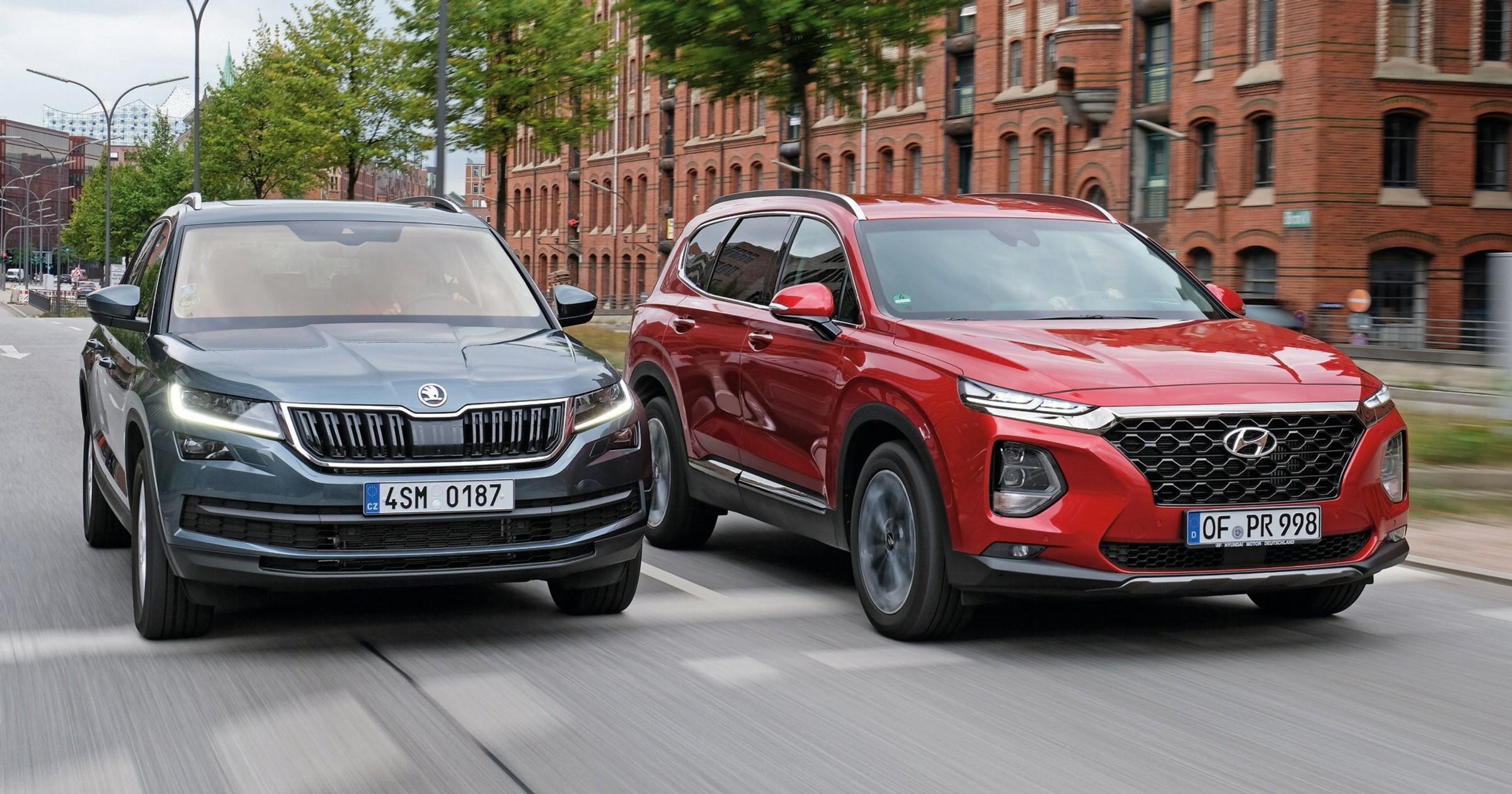 Porównanie dużych SUV-ów: Hyundai Santa Fe kontra Skoda Kodiaq