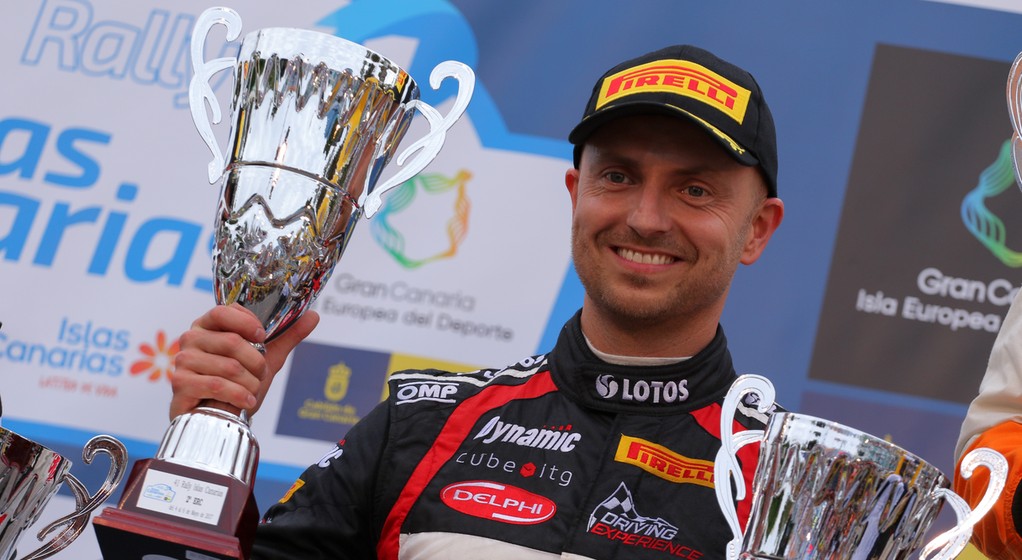 Kajetan Kajetanowicz na podium Rajdu Wysp Kanaryjskich 2017