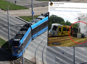 Nietypowa kolizja we Wrocławiu. Tramwaj zderzył się z kosiarką do trawy