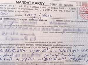 21-letni kierowca audi surowo ukarany. Policjanci podwoili mandat
