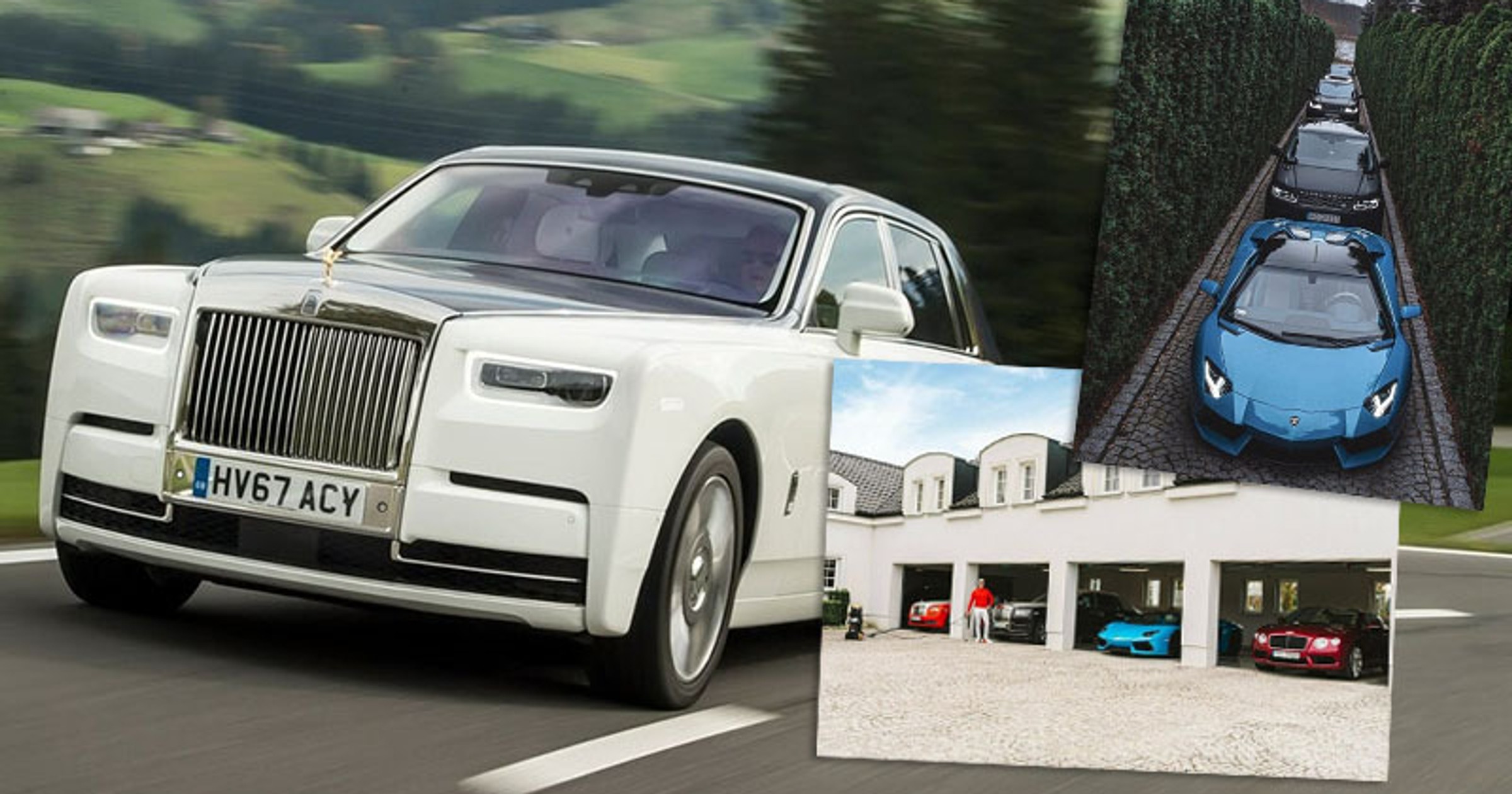Garaż Piotra Śledzia jest niezwykły. Stoją w nim Rolls-Royce'y, Bentley i Lambo