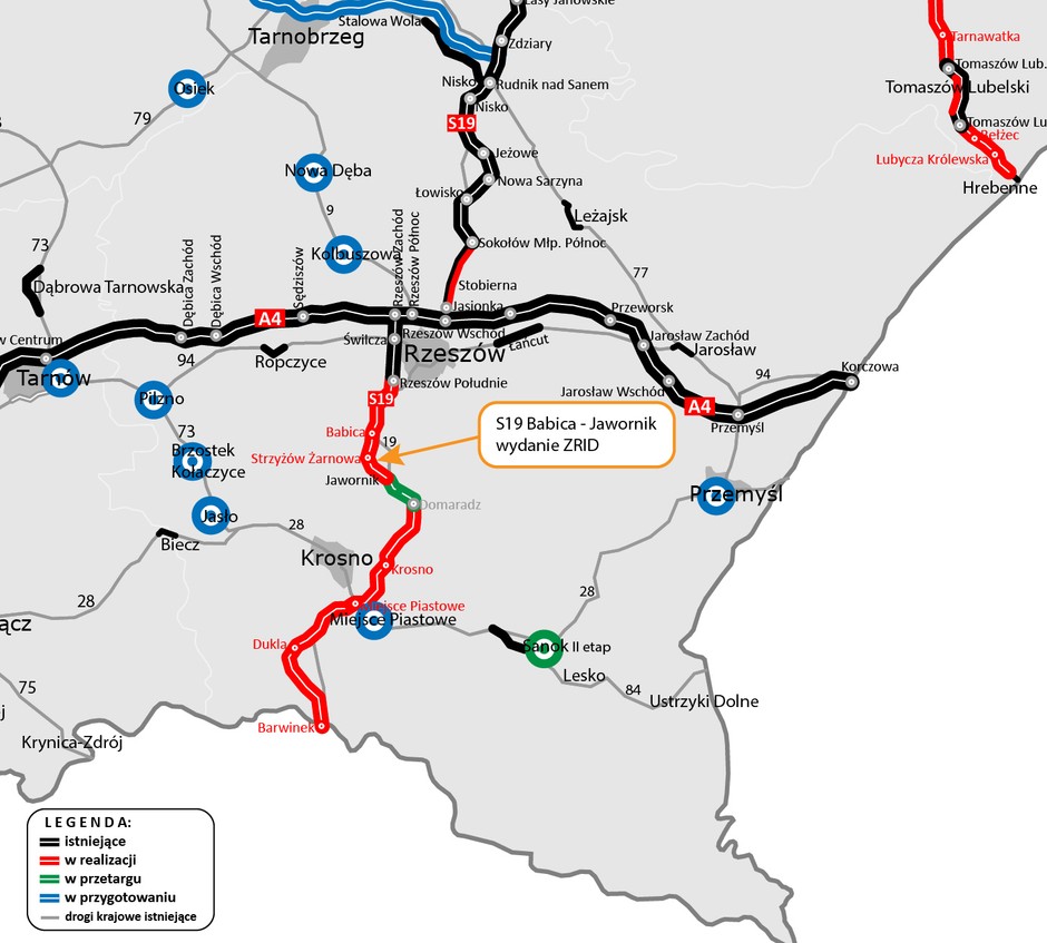 Po uzyskaniu decyzji ZRID dla odcinka drogi ekspresowej S19 Babica — Jawornik teraz ruszyła budowa trasy