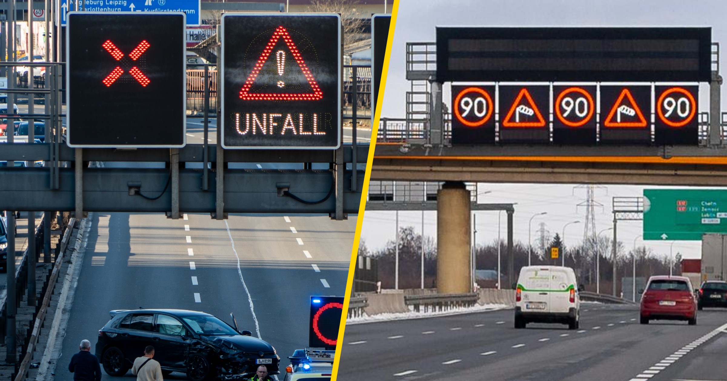 Znaki zmiennej treści VMS działają i w Polsce, i w Niemczech