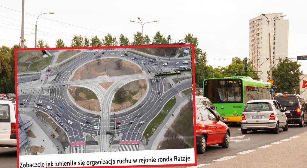Co z prawym kierunkowskazem na rondzie?