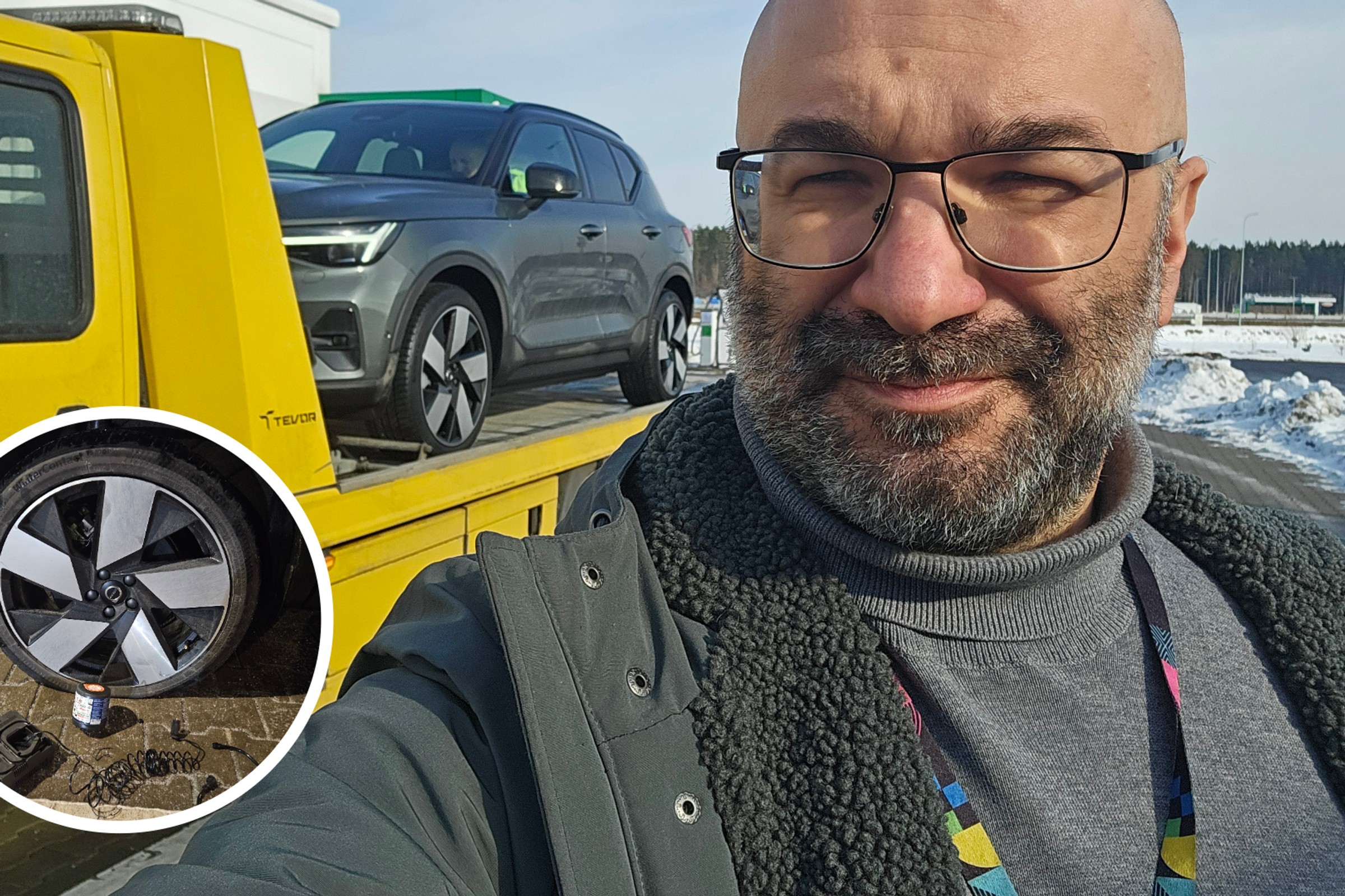 Złapałem gumę w aucie bez koła zapasowego. "Szkoda brudzić zestaw naprawczy. I tak nie zadziała"