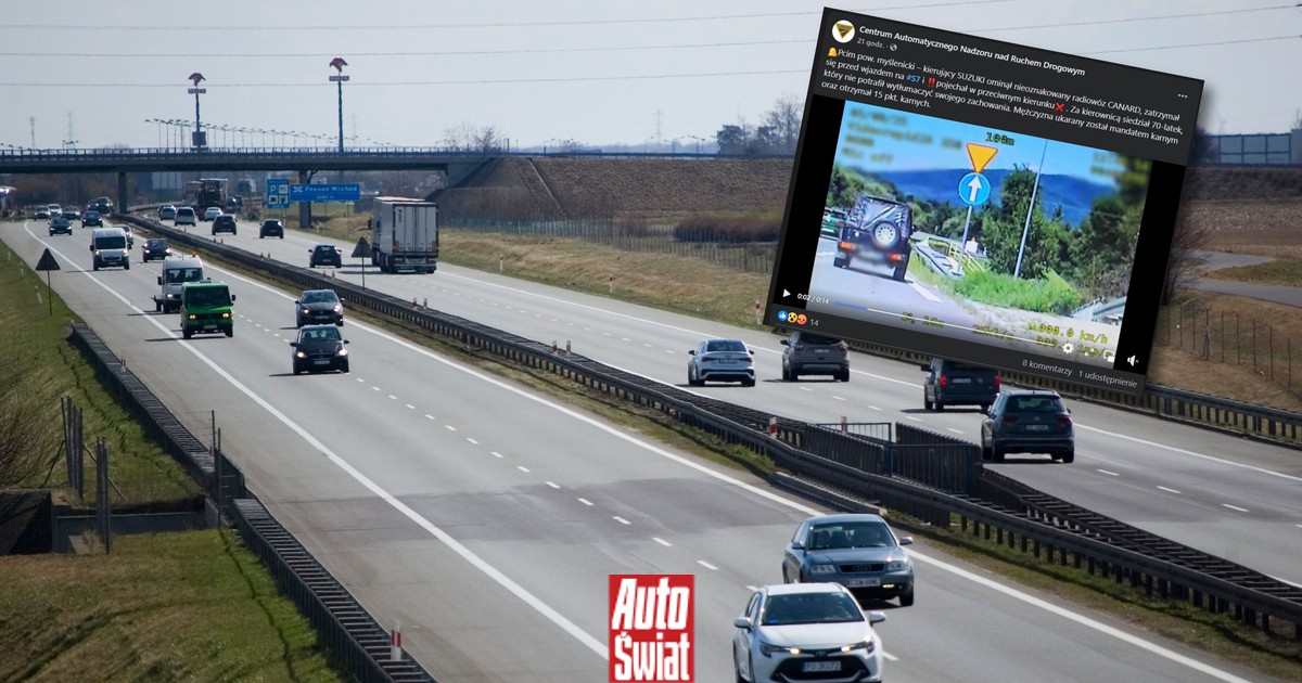 To już kolejny taki przypadek. Wjechał na trasę S7 pod prąd