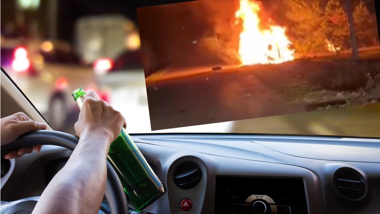 Auto doszczętnie spłonęło