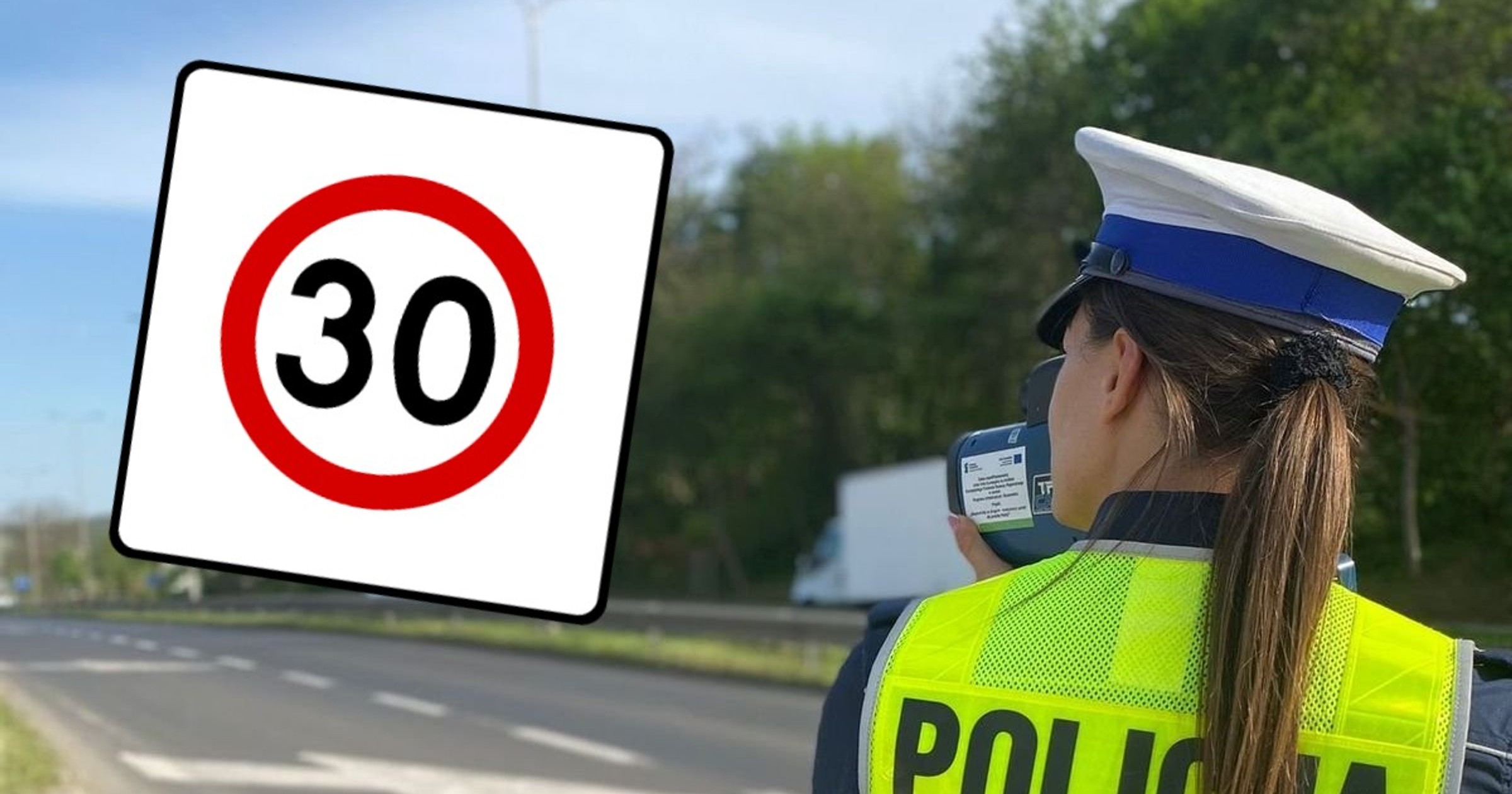 Znak B-43. Kontrola prędkości