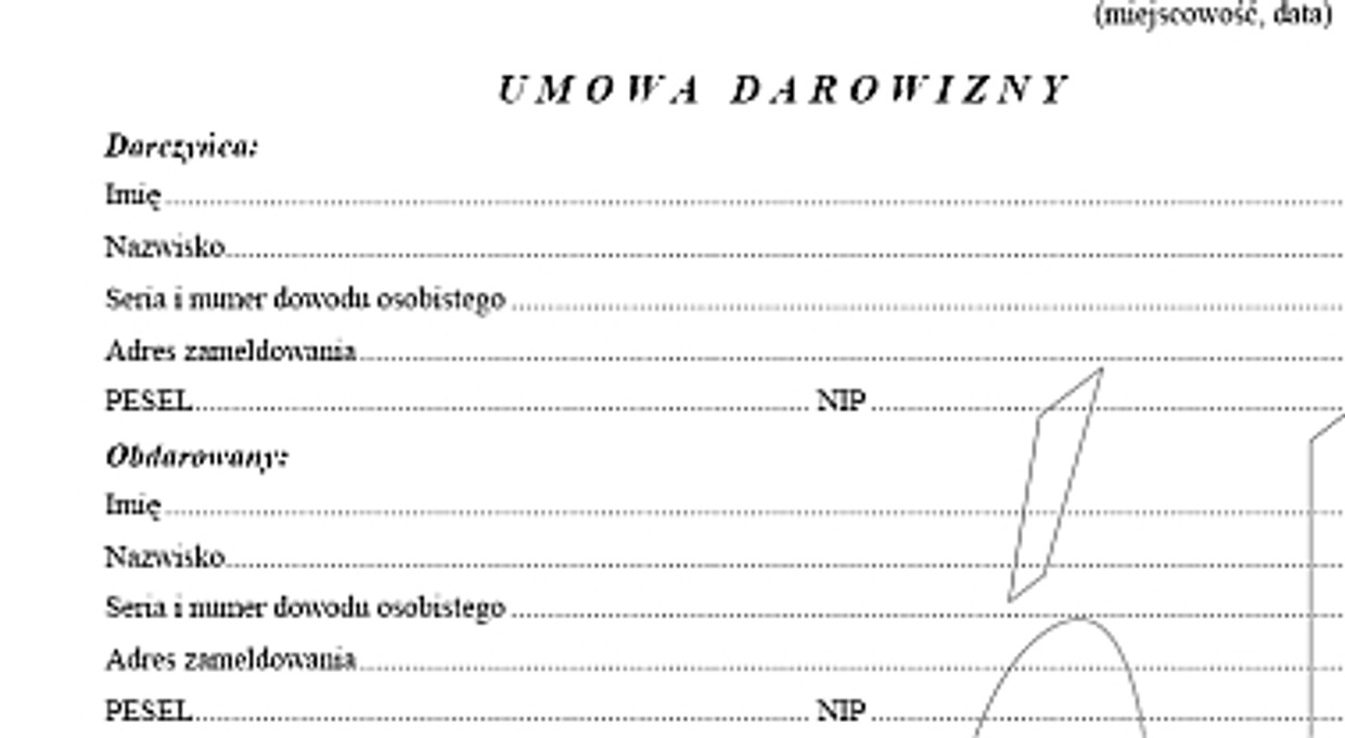 Umowa darowizny