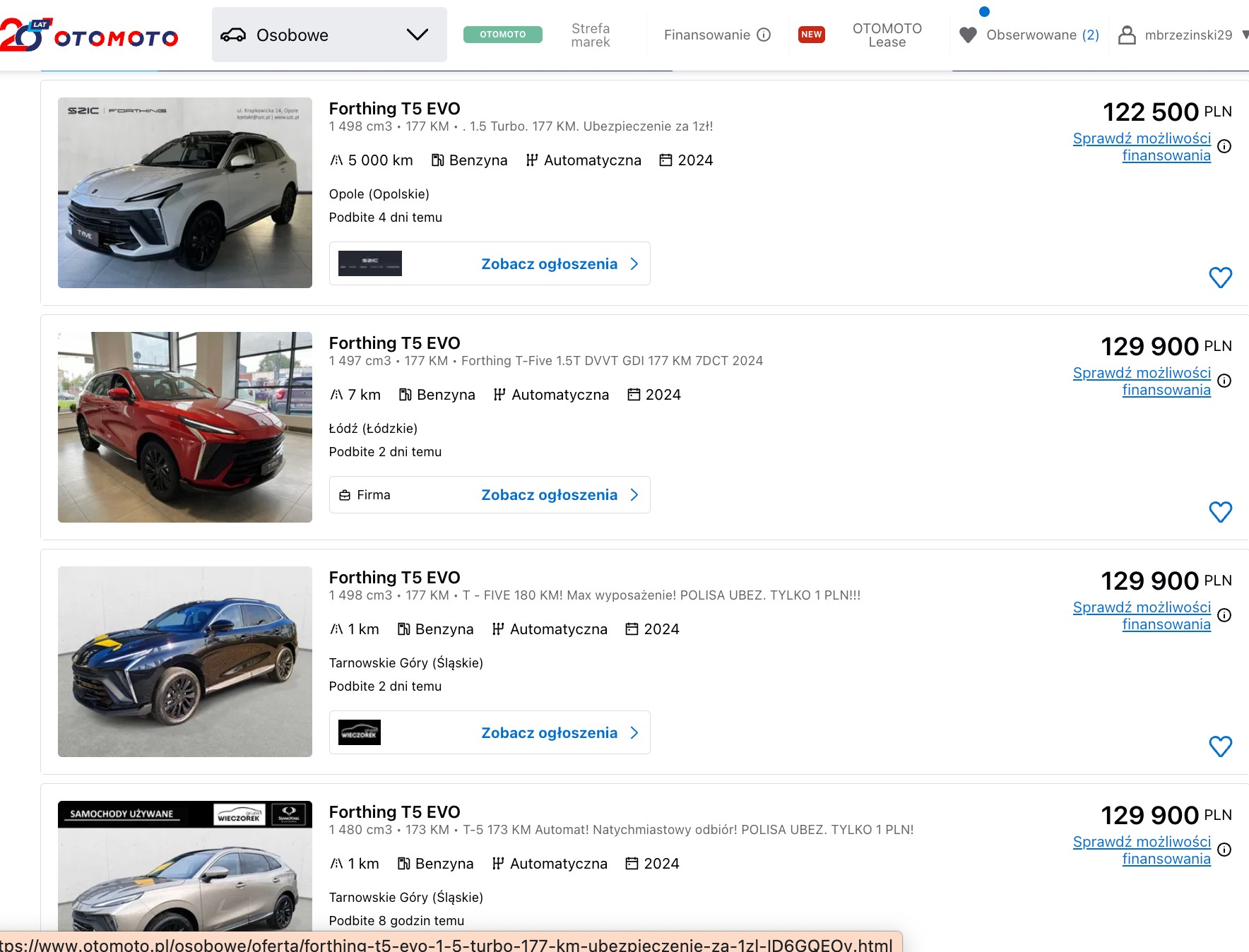 Auta z minionego rocznika na Otomoto wystawiane są w cenie "urzędowej"