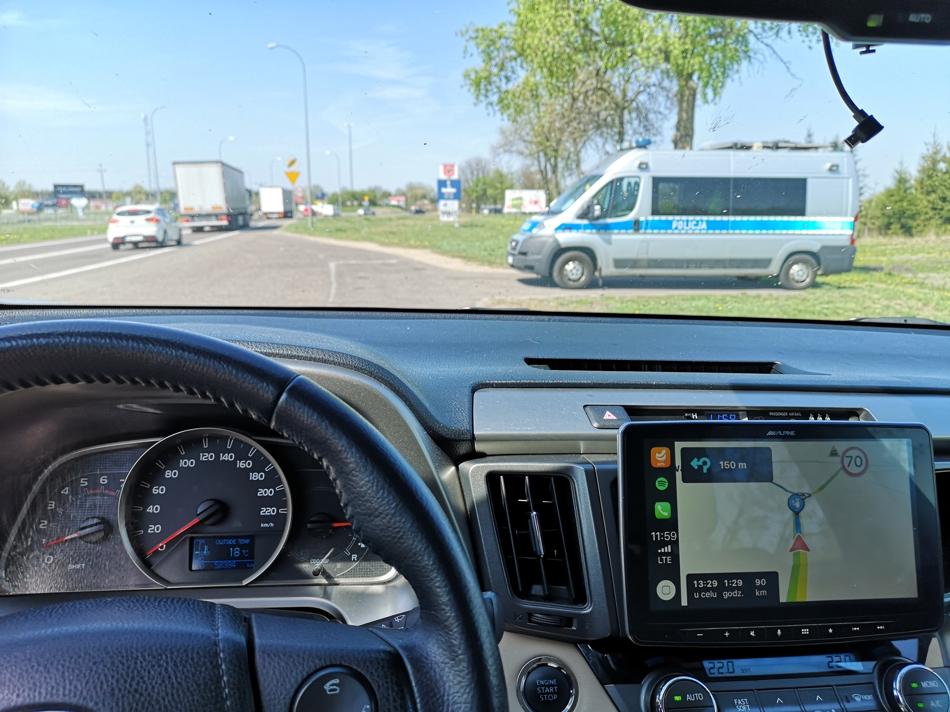 Policyjna kontrola drogowa