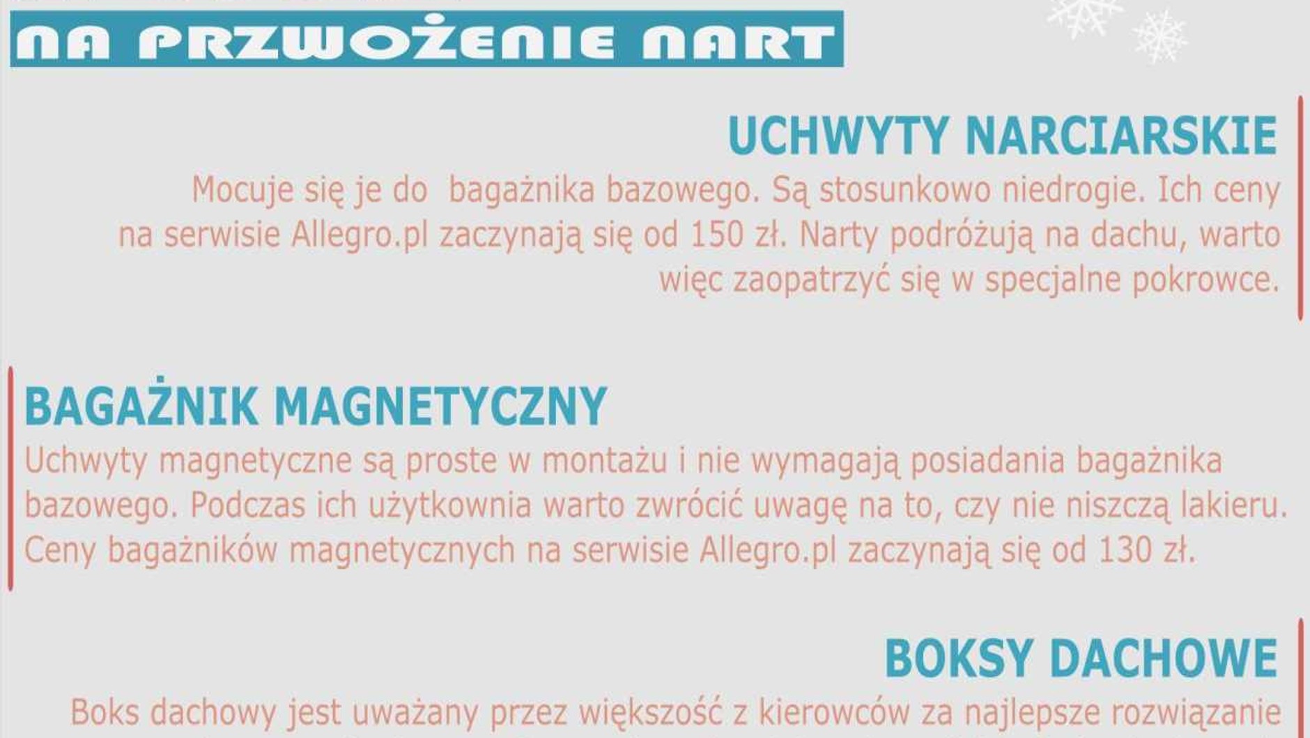 Jak prawidłowo przewozić narty?