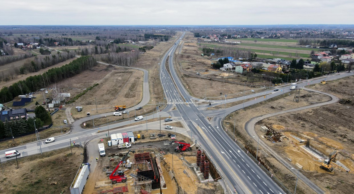 Ważny odcinek S19 koło Lublina z lotu ptaka. Droga nabiera realnych kształtów