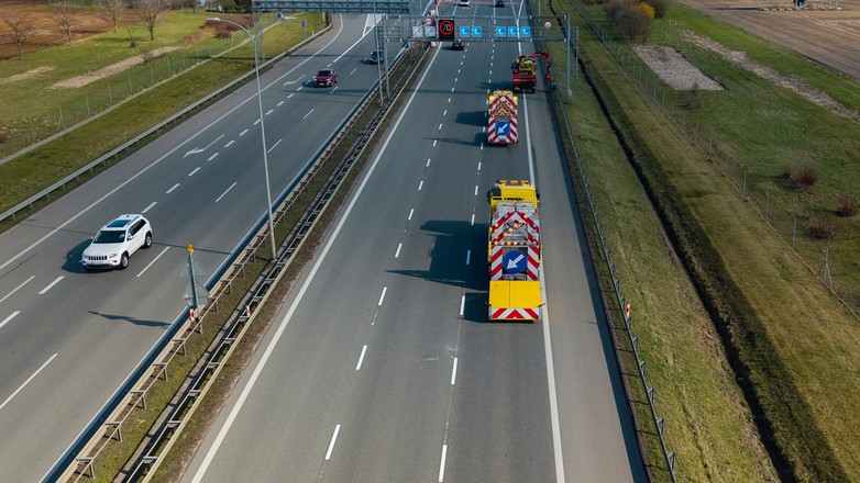 Prace utrzymaniowe na autostradzie A2
