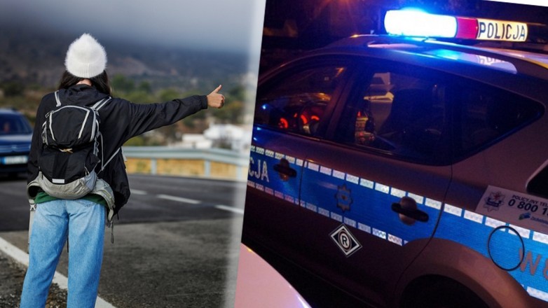 Takiej jazdy autostopowiczka się nie spodziewała (fot. policja.pl)