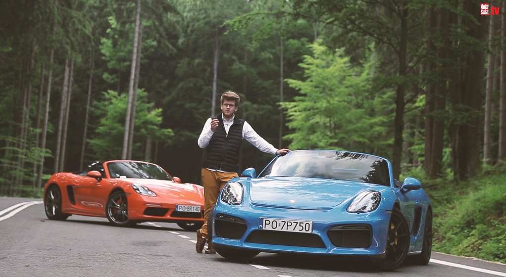 Porsche Boxster Spyder kontra Porsche 718 Boxster S - samochody marzeń na drodze 100 zakrętów