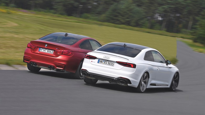 Jeden prycha, drugi dymi - Audi RS5 kontra BMW M4 na torze