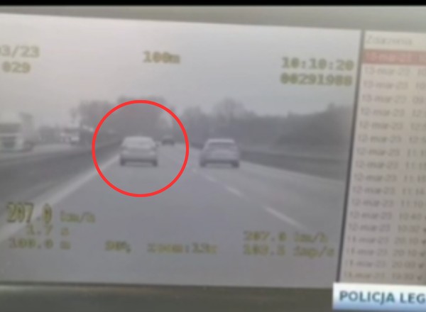 Jechał autostradą ponad 200 km na godz. Mandat może zaboleć