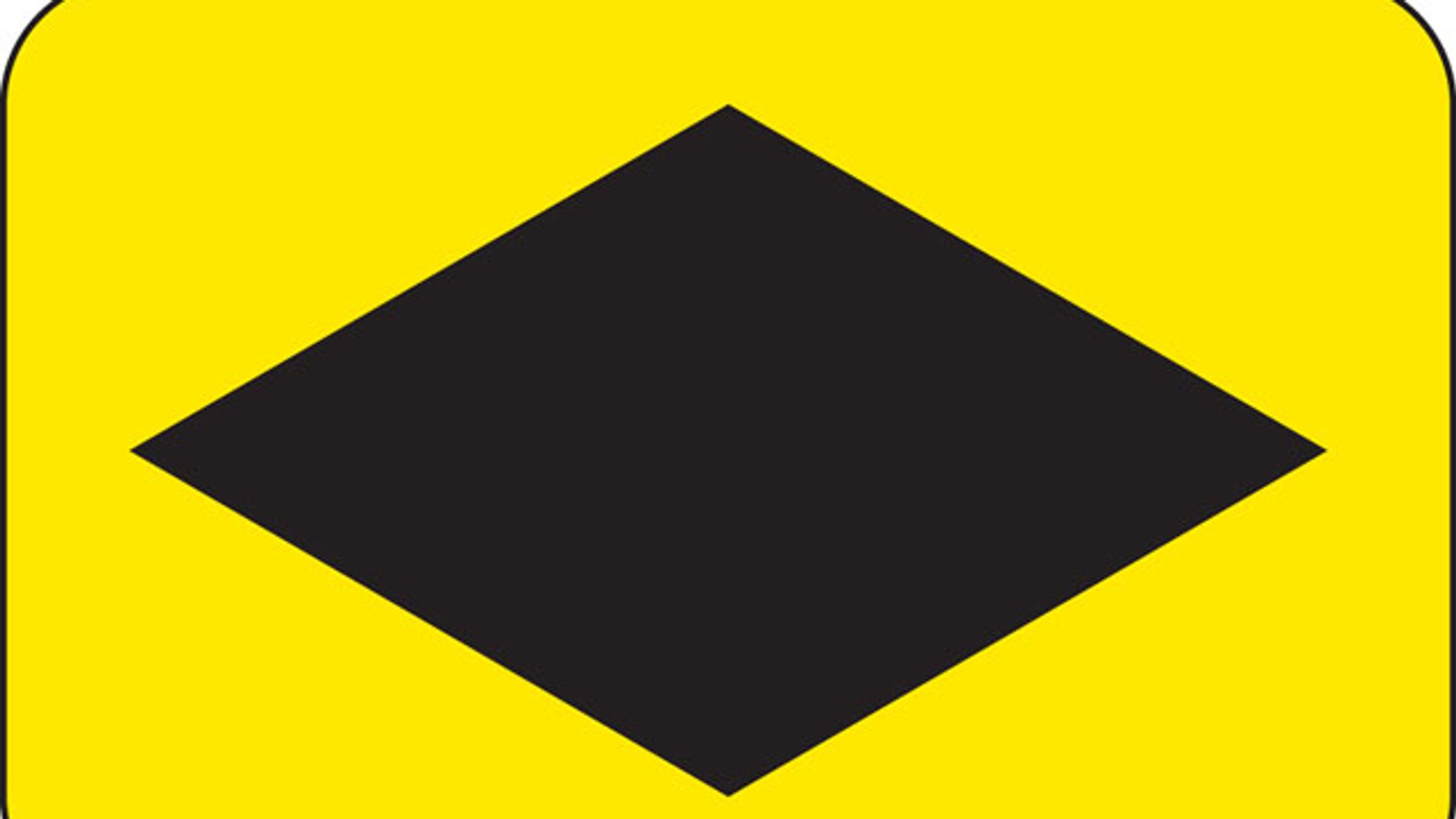 Brytyjski znak wyznaczający objazd