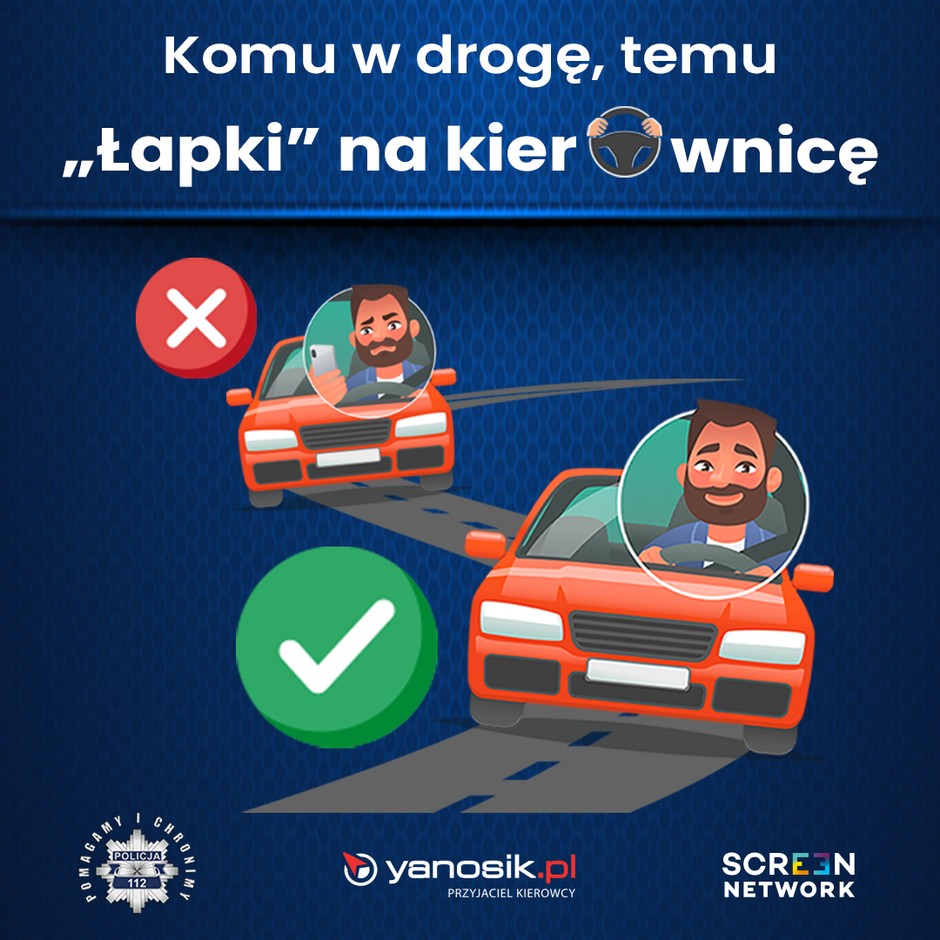 Akcja "Łapki na kierownicę"