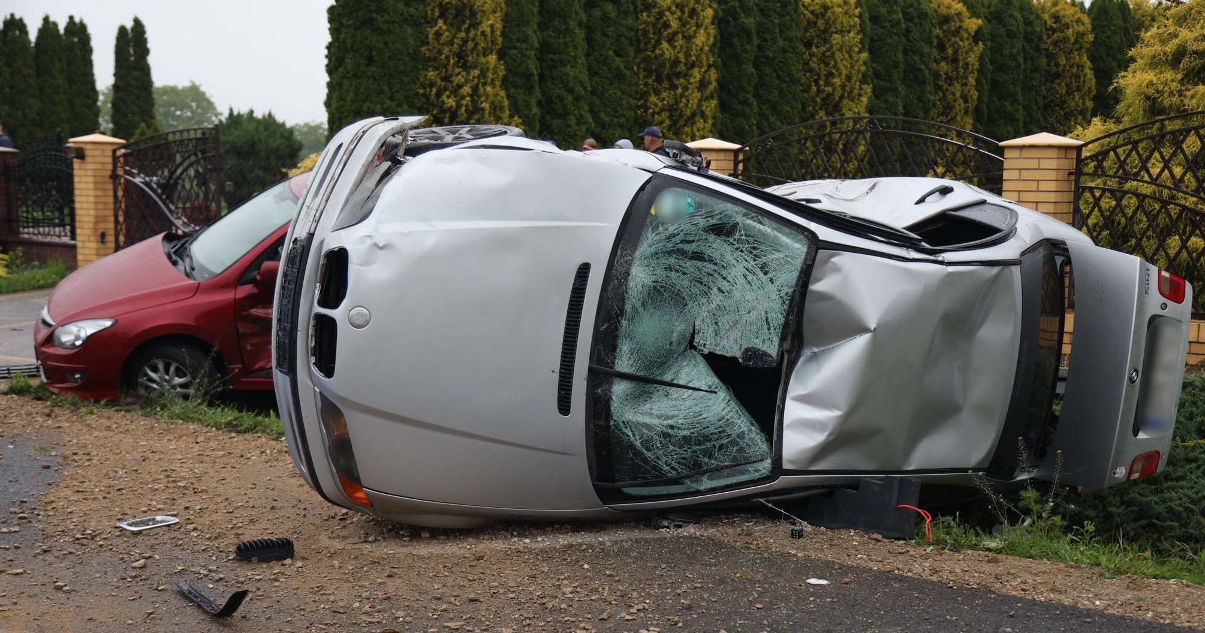 Wypadek spowodowany przez pijanego kierowcę BMW