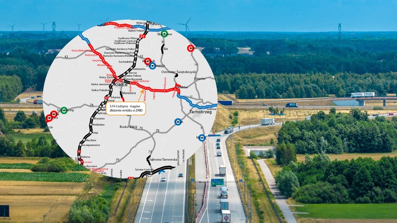 Droga S74 pod Kielcami