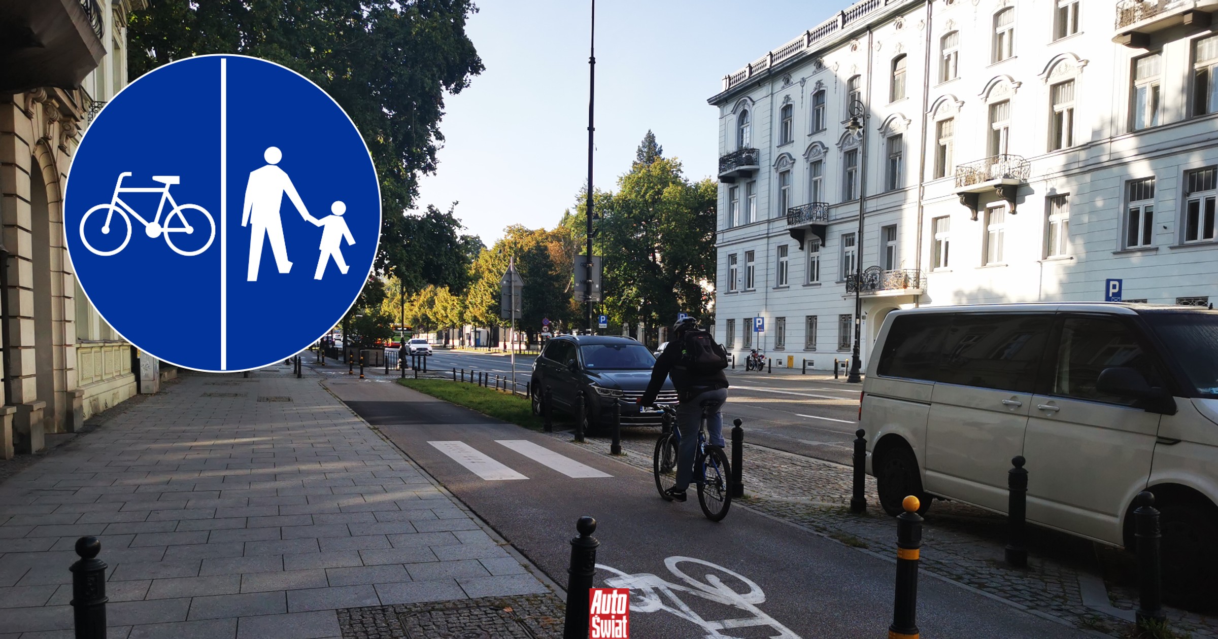 Droga dla rowerów, droga dla pieszych, droga dla rowerów i pieszych: różne zasady pierwszeństwa, a ludzie się gubią