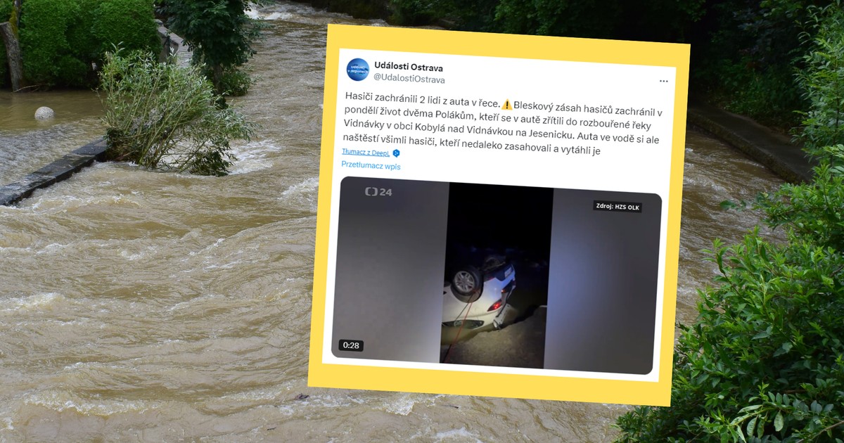 Powódź za naszą granicą. Czesi ruszyli na pomoc Polakom (screenshot/X/UdalostiOstrava)