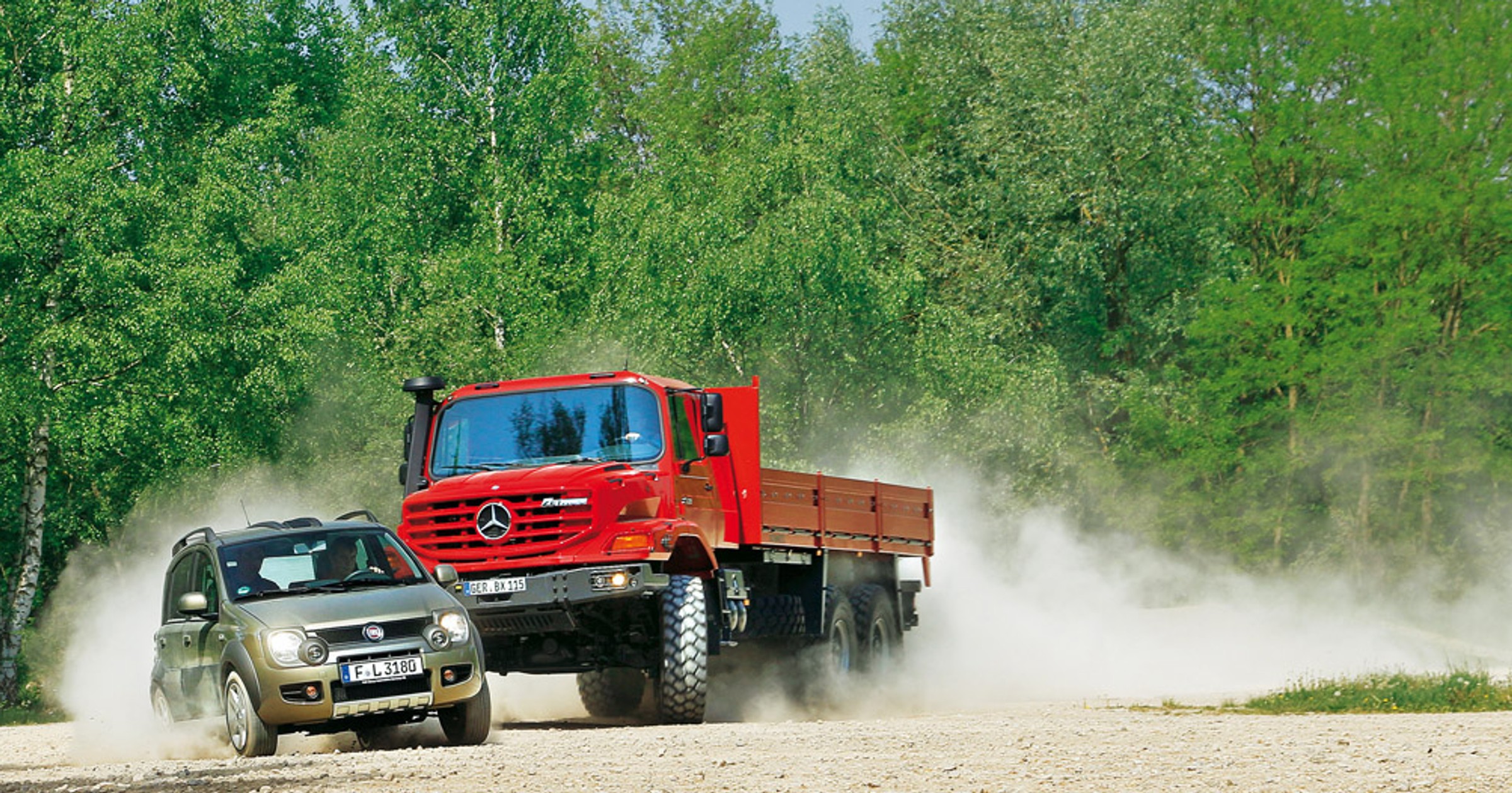 Fiat Panda Cross kontra Mercedes Zetros 6x6: Dawid kontra Goliat