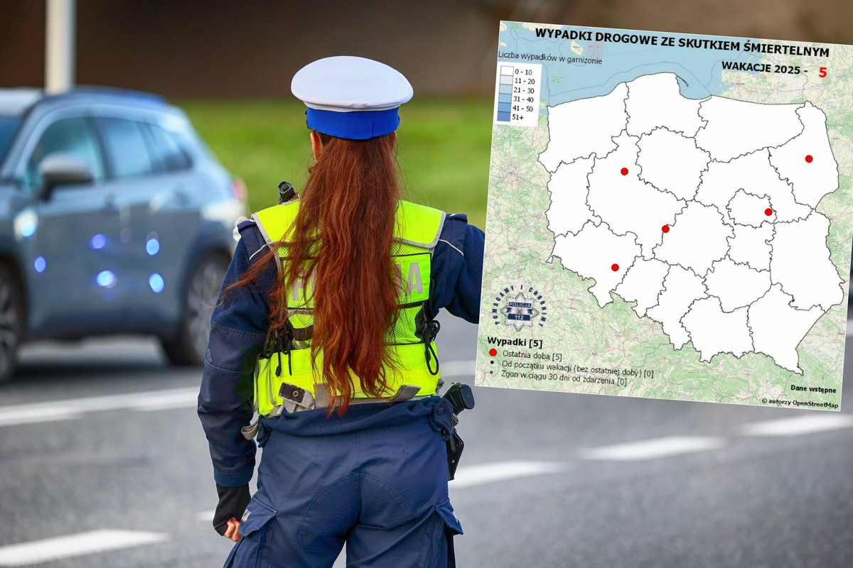 Policja pokazała specjalną, białą mapę. Już zaczęła się zaczerwieniać