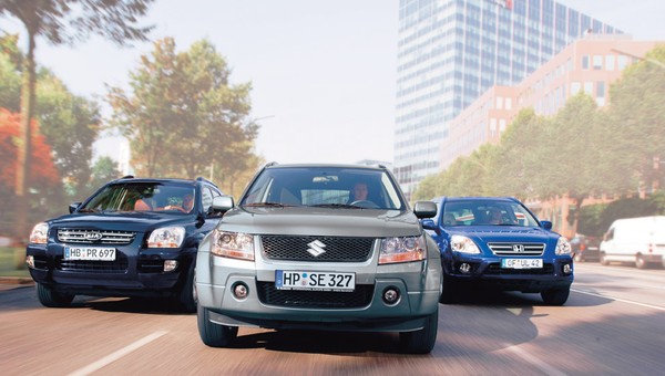 Honda CR-V kontra Kia Sportage i Suzuki Grand Vitara: nie każdy z nich lubi wypady w teren