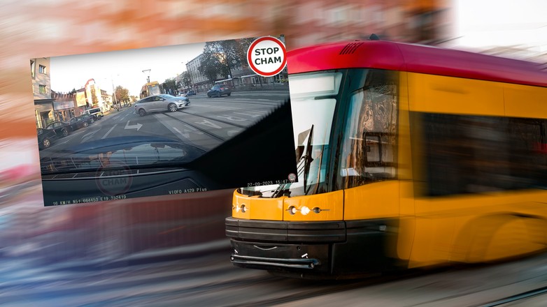 Kolizja z tramwajem w Pabianicach