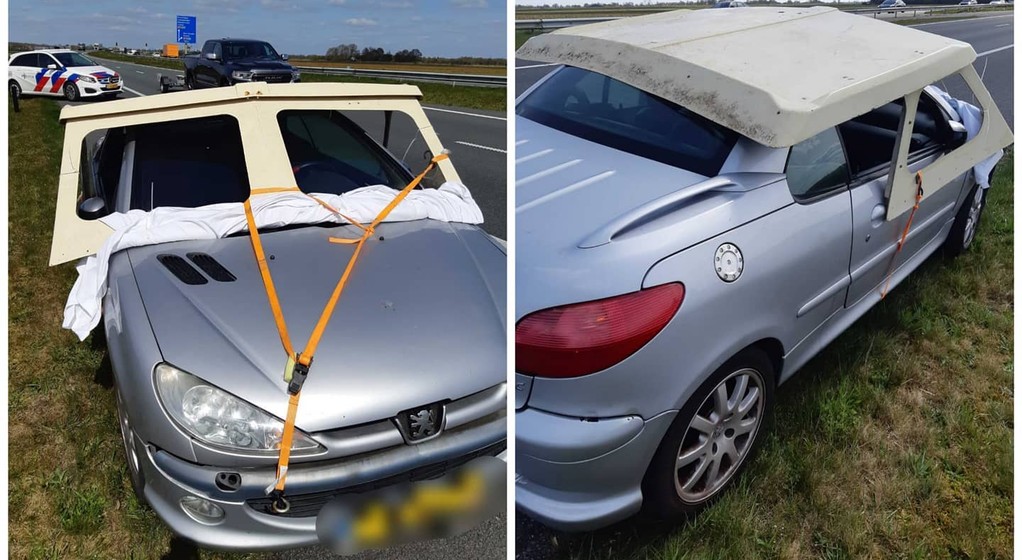 Autem wiózł część motorówki