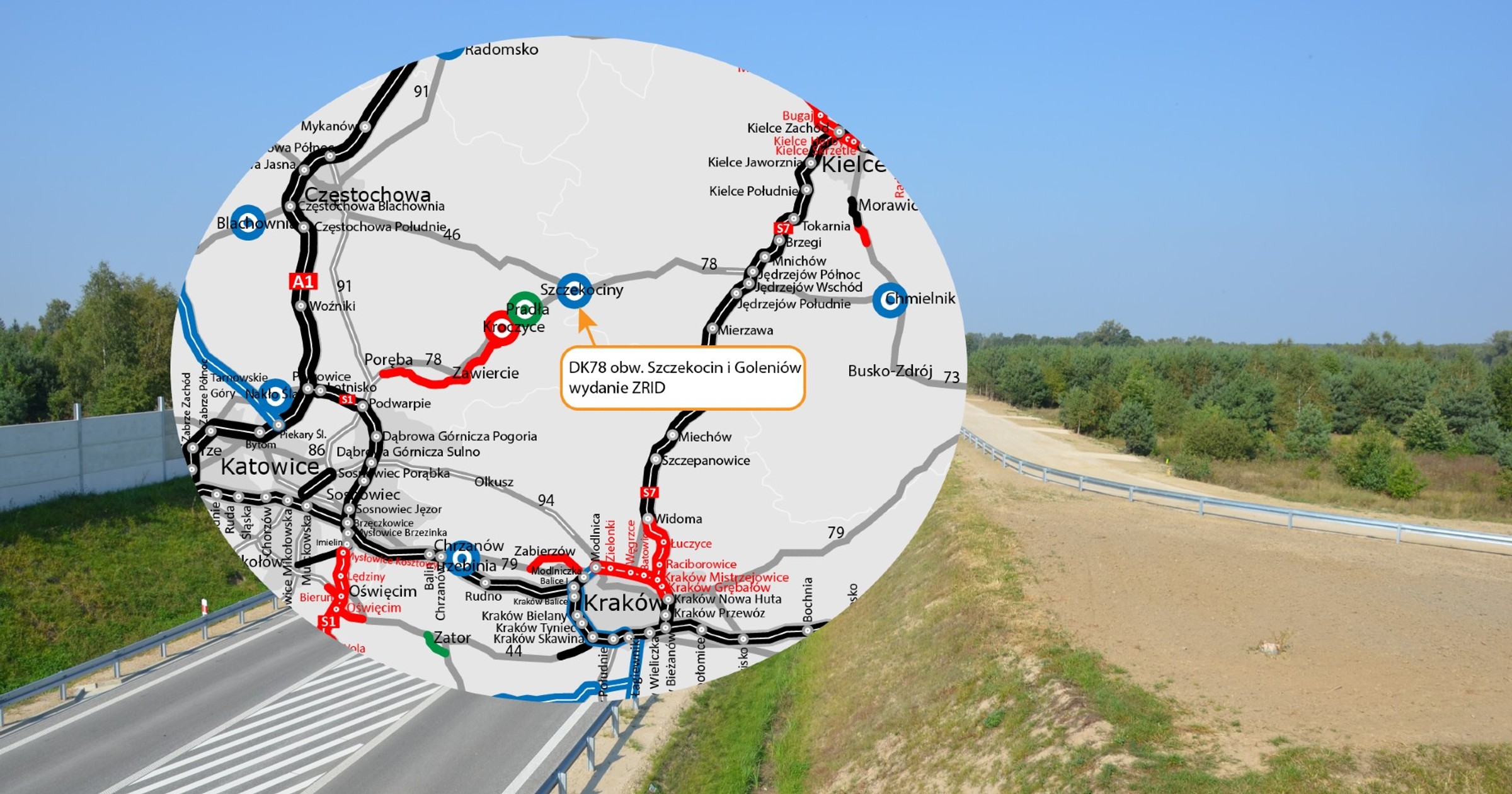 Coraz bliżej do budowy obwodnicy Szczekocin i Goleniów w ciągu DK78