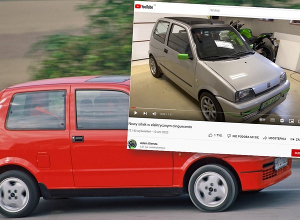 Polak potrafi! To Cinquecento rozpędza się do 100 km/h w 6 sekund i "mieli" opony [WIDEO]