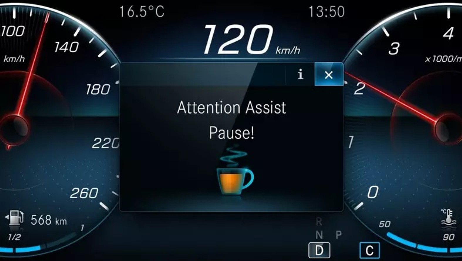 Gdy aktywność kierowcy spada, auto proponuje przerwę