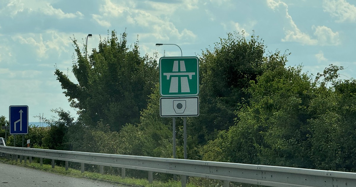 Znak oznaczający rozpoczęcie się obowiązywanie winiety