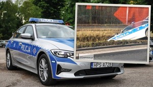 Policyjne BMW wylądowało w rowie. Uciekiniera złapano