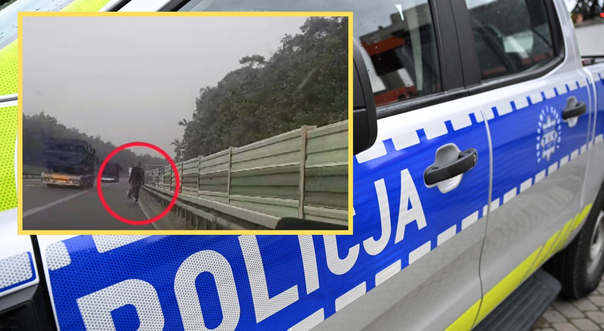 Łapał "stopa" na autostradzie A4. Dwa razy zatrzymał radiowóz